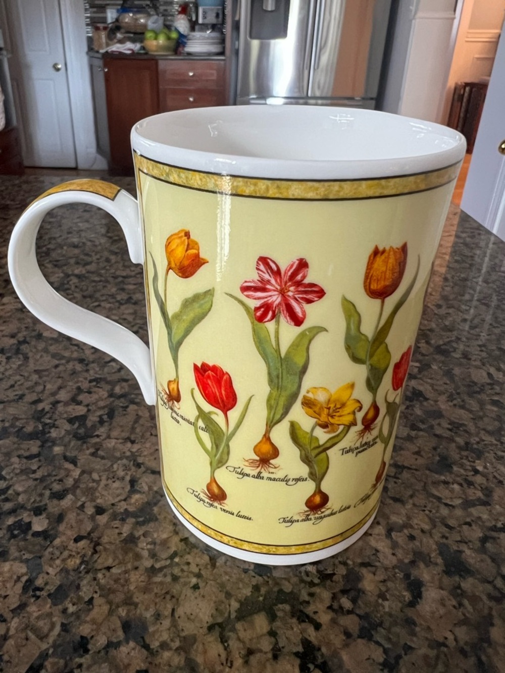 Wren Fine Bone China Bessler Print Tulip Mug